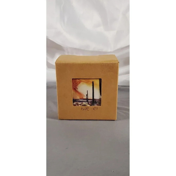 Highland Graphics Tile Coaster AbsorbaStone 6 Piece Southwest Cactus Saguaro - Picture 3 of 4